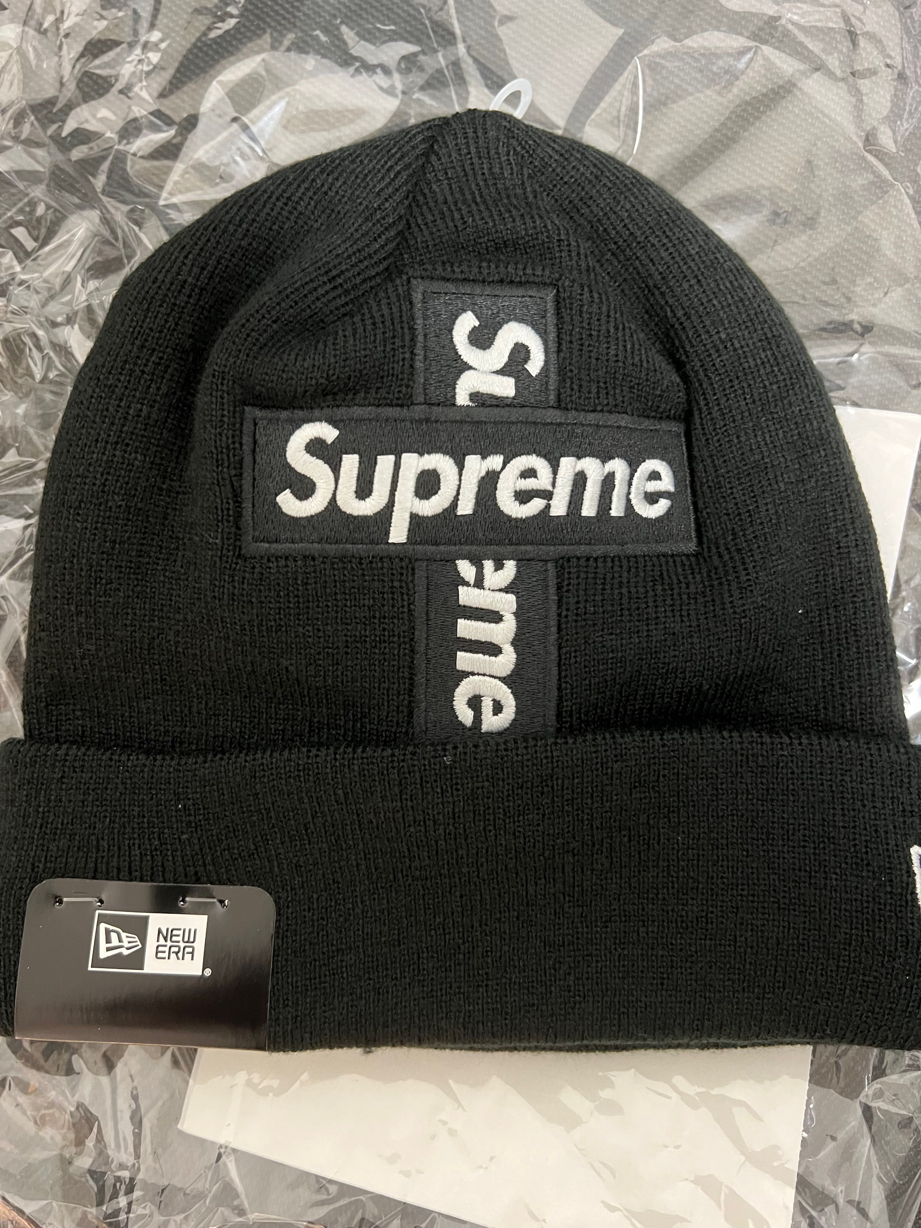 Supreme New Era® Cross Box Logo Beanie "Black"