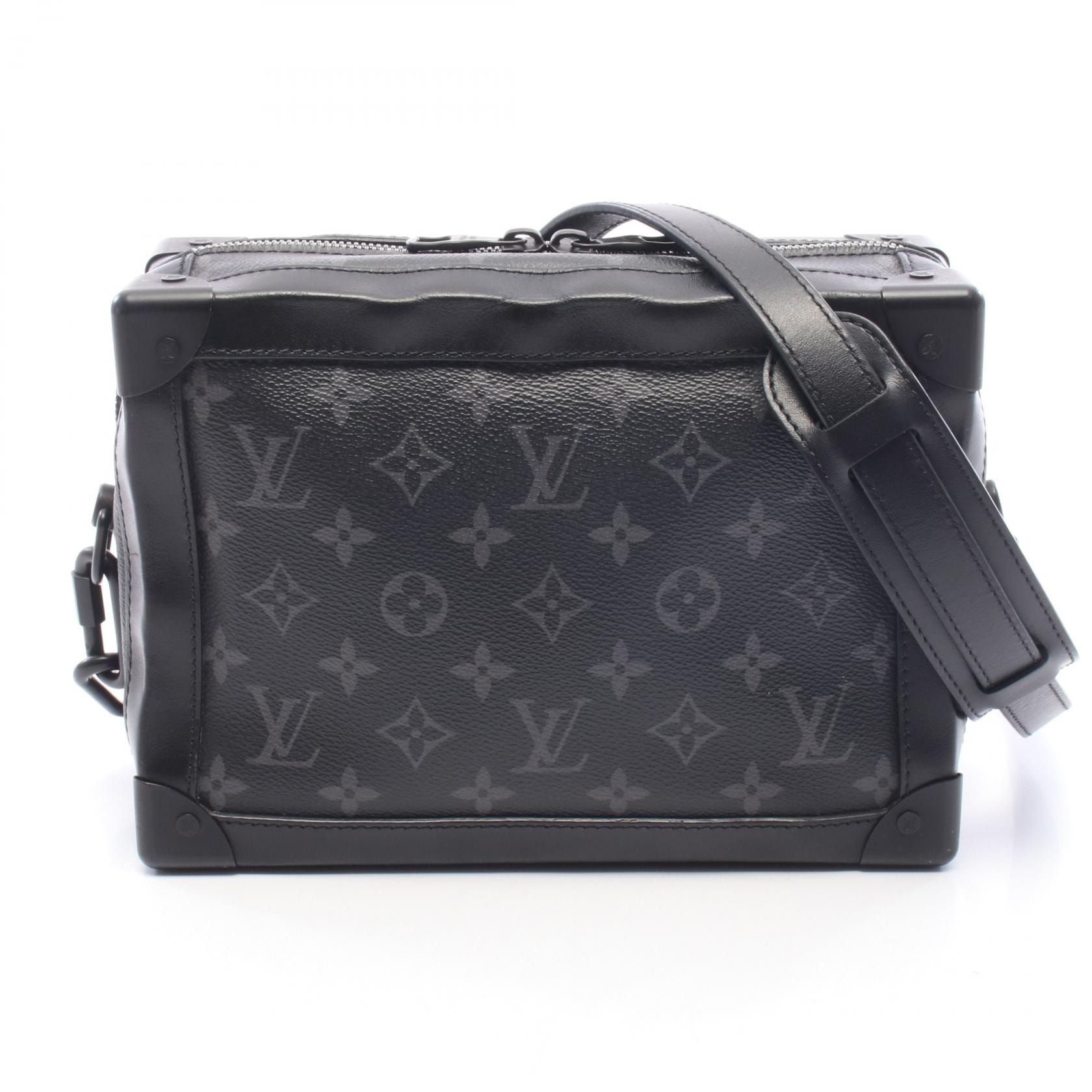 ルイ・ヴィトン LOUIS VUITTON ソフトトランク ショルダーバッグ バッグ PVCコーティングキャンバス レザー モノグラム・エクリプス ノワール メンズ ブラック系 M44730 【中古】