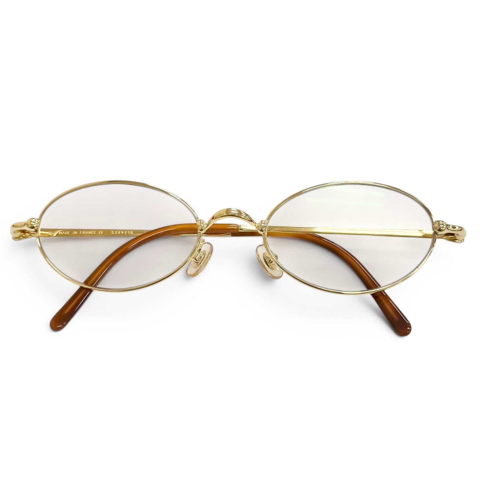 美品 カルティエ サングラス ゴールド レディース 49□19 135