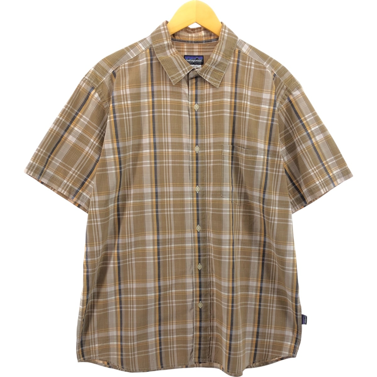 古着 00年代 パタゴニア Patagonia ORGANIC COTTON オーガニックコットン 54840S9 半袖 コットン チェックシャツ メンズL相当/eaa560874