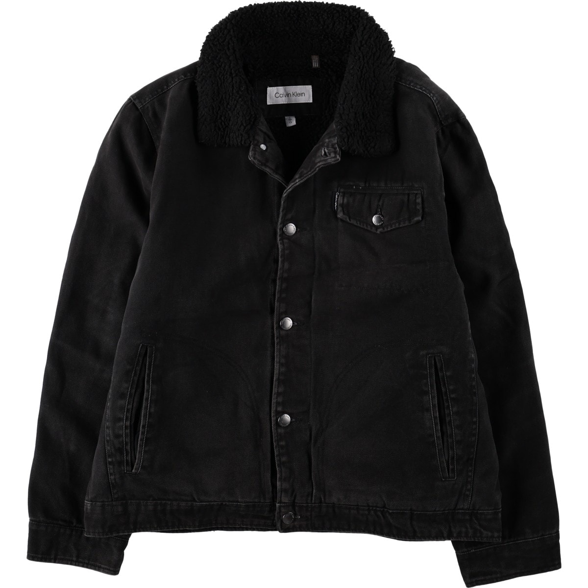 古着 カルバンクライン Calvin klein ボアトラッカージャケット 中綿入り ダックワークジャケット メンズL相当/eaa673767