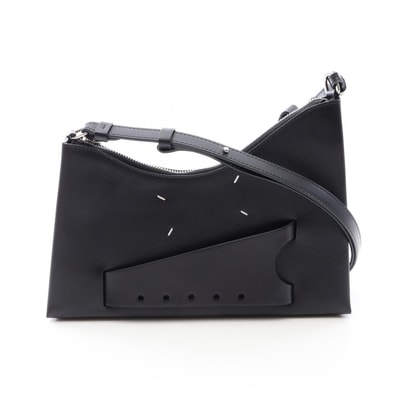 メゾン マルジェラ Maison Margiela スナッチト ホーボー ショルダーバッグ バッグ レザー レディース ブラック系 【中古】