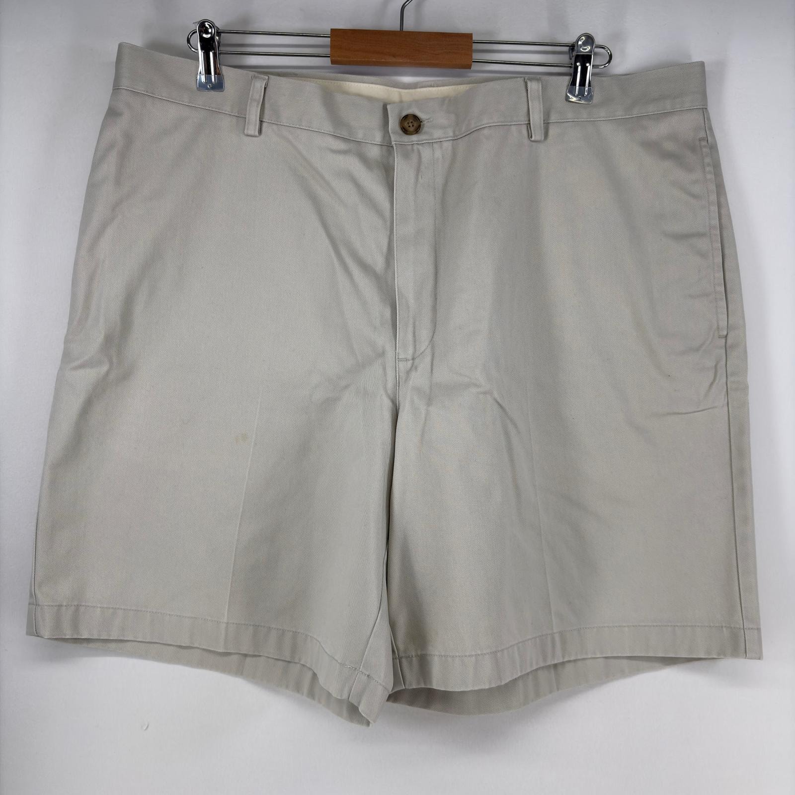 古着 エルエルビーン L.L.Bean ショートパンツ ジップ アイボリー チノパン ハーフパンツ w40  ベージュ系 メンズ