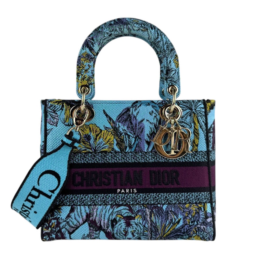 クリスチャンディオール Christian Dior ハンドバッグ ショルダーバッグ レディ ディライト キャンバス ブルー系 レディース【中古】 z7410