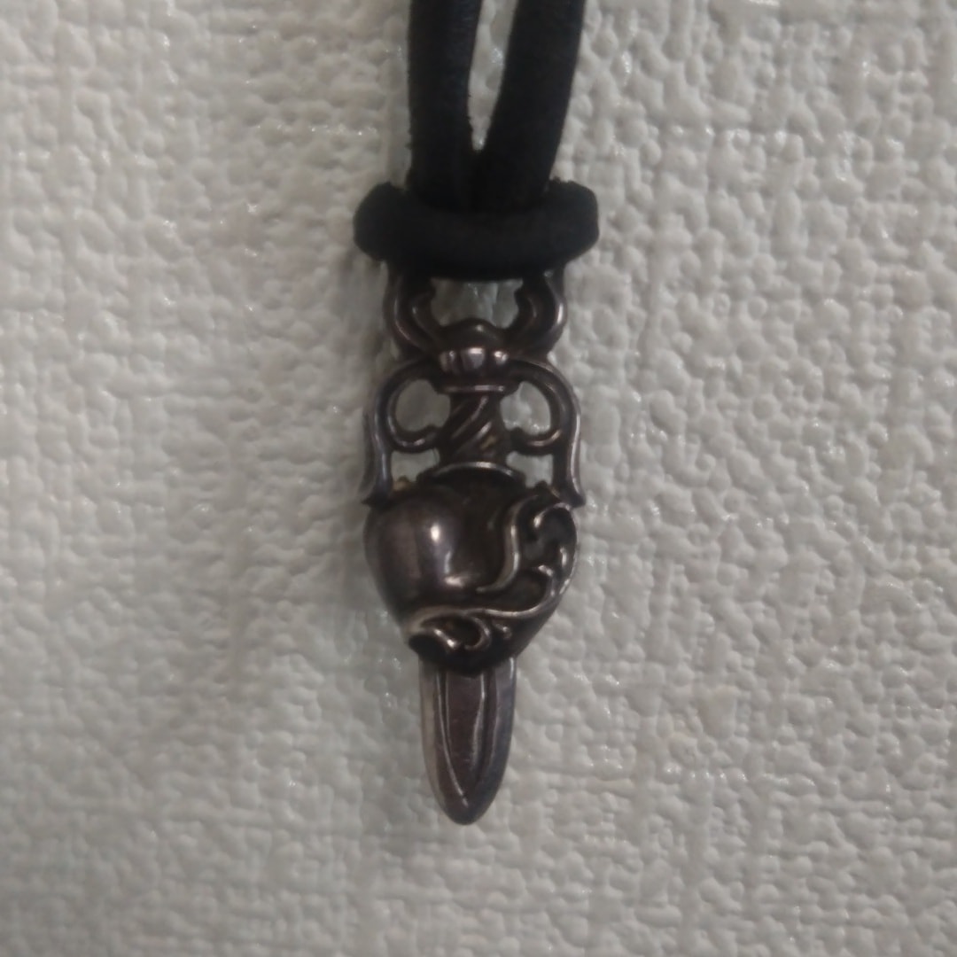 Chrome Hearts Dagger Heart Pendant "Silver"