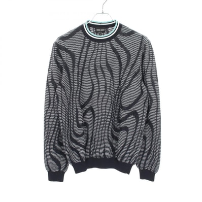 ジョルジオアルマーニ GIORGIO ARMANI 総柄 ニット 衣料品 トップス ナイロン メンズ ネイビー系 / ホワイト系 / ブルー系 【中古】