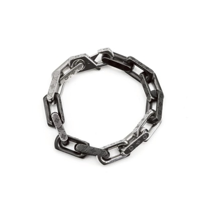 Louis Vuitton Monogram Chain Bracelet "Silver/Black"