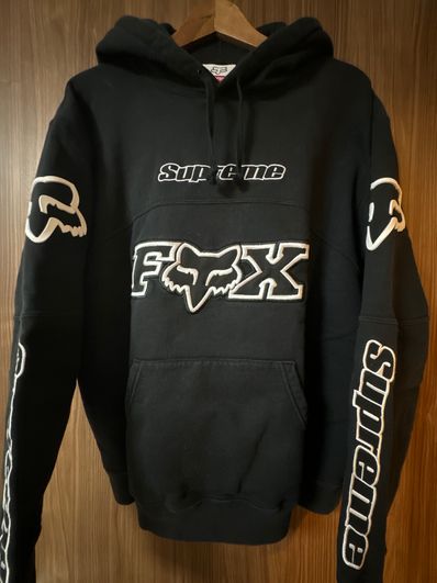 Supreme Fox Racing Hooded Sweatshirt "Black"