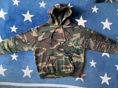 Supreme Reflective Hooded Sweatshirt "Woodland Camo"