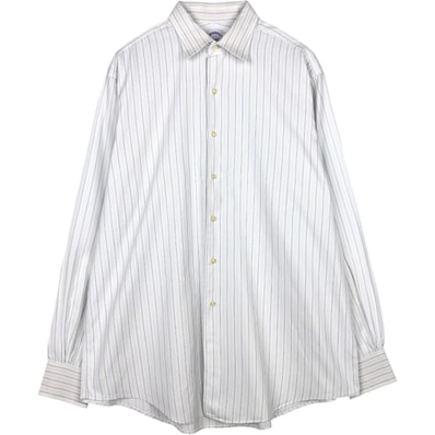 古着 ブルックスブラザーズ Brooks Brothers Est.1818 長袖 コットンストライプシャツ USA製 メンズXL相当/eaa677060