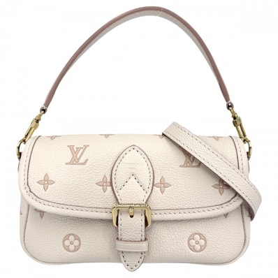 LOUIS VUITTON ルイヴィトン 2WAY モノグラムアンプラント ナノディアヌ ハンドバッグ ミニバッグ 肩掛け 斜め掛け ショルダーバッグ M13642 PVCコーティングキャンバス ベージュ ピンク ゴールド金具 レディース【中古品】