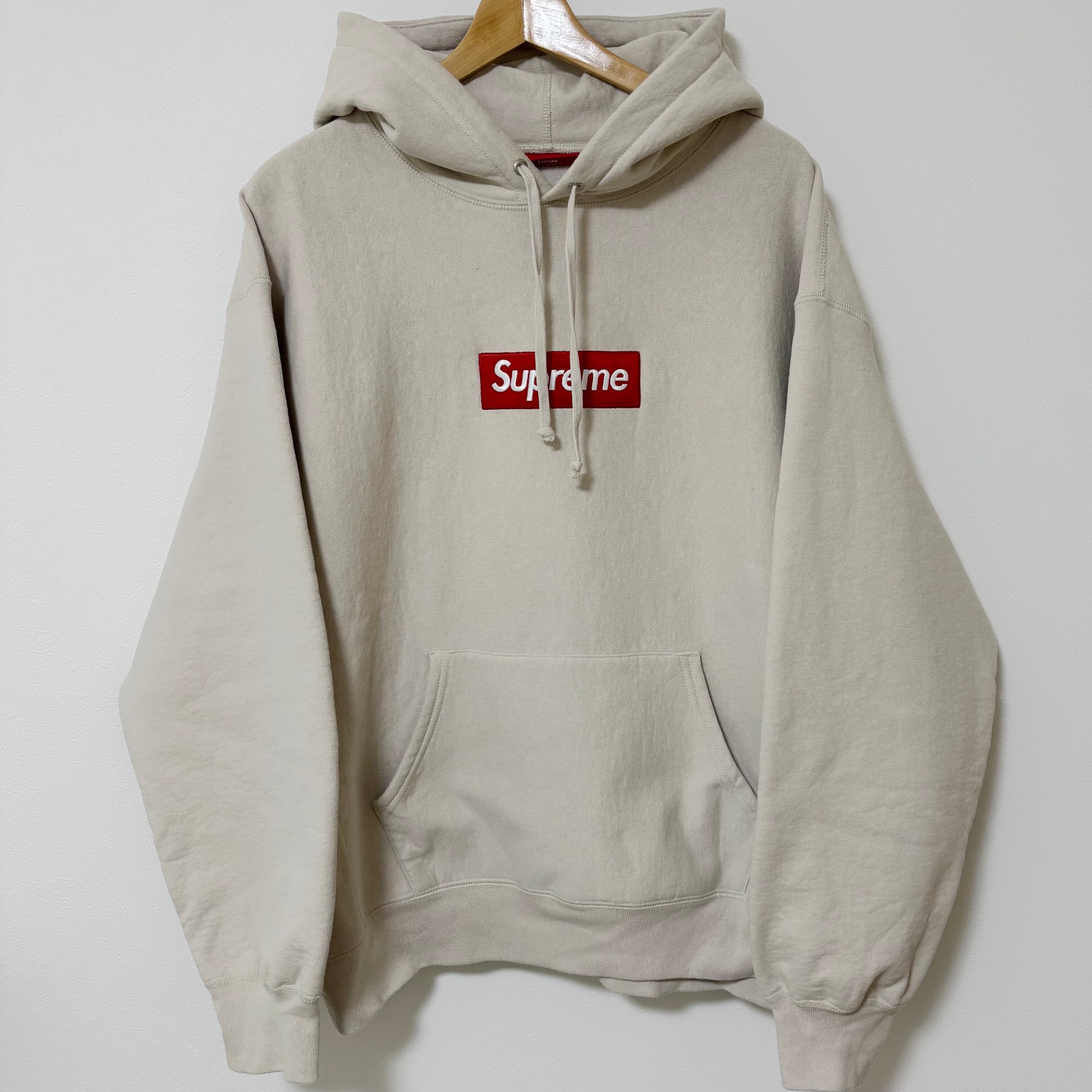 Supreme Box Logo Hooded Sweatshirt "Stone" (24FW)