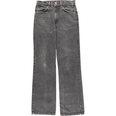 古着 90年代 リーバイス Levi's ブラックデニム フレアカットデニムパンツ USA製 レディースL(w29)相当 ヴィンテージ/eaa607145