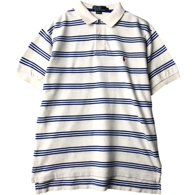古着 ラルフローレン Ralph Lauren POLO by Ralph Lauren マルチボーダー 半袖 ボーダー ポロシャツ メンズL相当/eaa644630