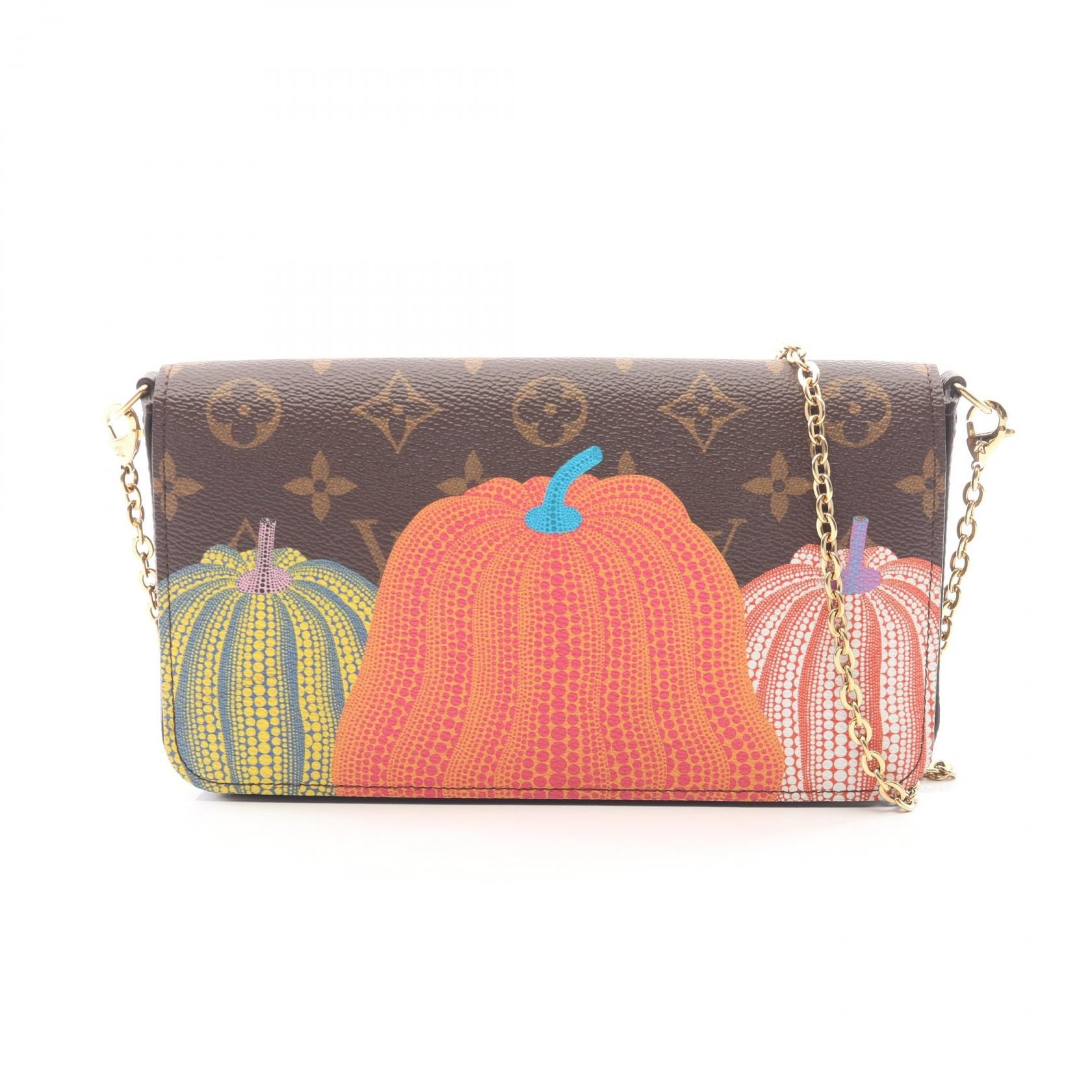 ルイ・ヴィトン LOUIS VUITTON LV × YK ポシェット フェリシー モノグラム 草間彌生 ショルダーバッグ バッグ PVCコーティングキャンバス レザー レディース ブラウン系 / マルチカラー M82108 【中古】
