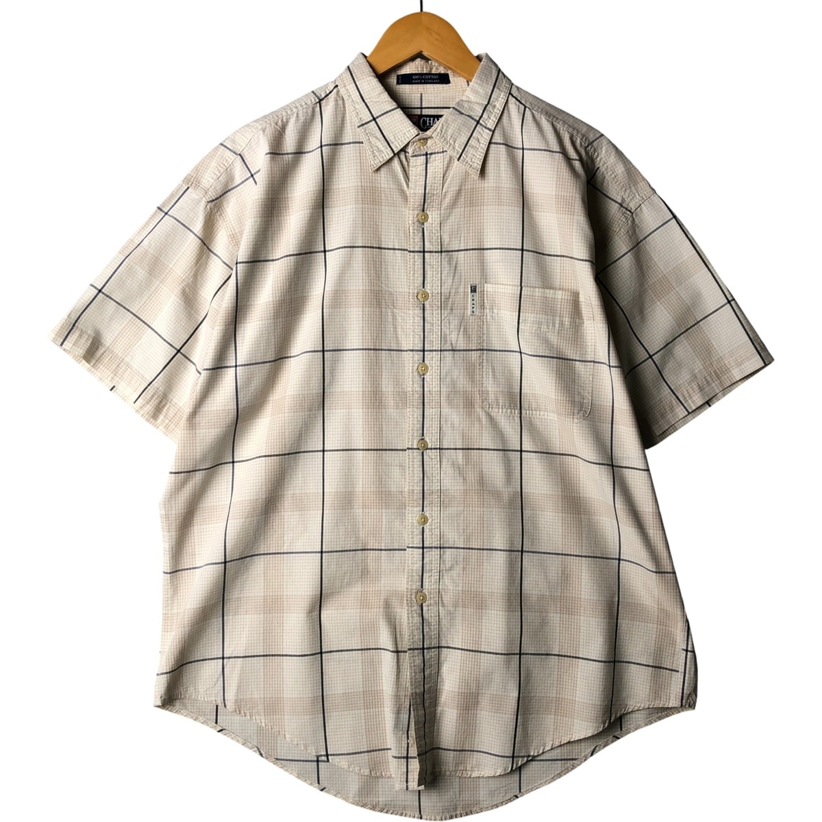 古着 ラルフローレン Ralph Lauren CHAPS チャップス 半袖 チェックシャツ メンズL相当/eaa594793