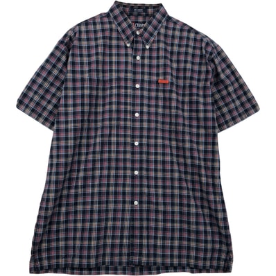 古着 ラルフローレン Ralph Lauren CHAPS チャップス 半袖 ボタンダウン チェックシャツ ボックスシャツ メンズL相当/eaa640951