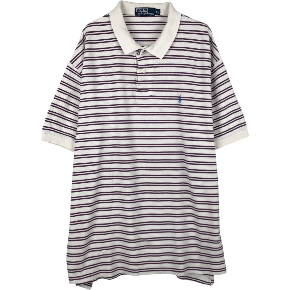 古着 ラルフローレン Ralph Lauren POLO by Ralph Lauren サーマル 半袖 ボーダー ポロシャツ メンズXL相当/eaa648913