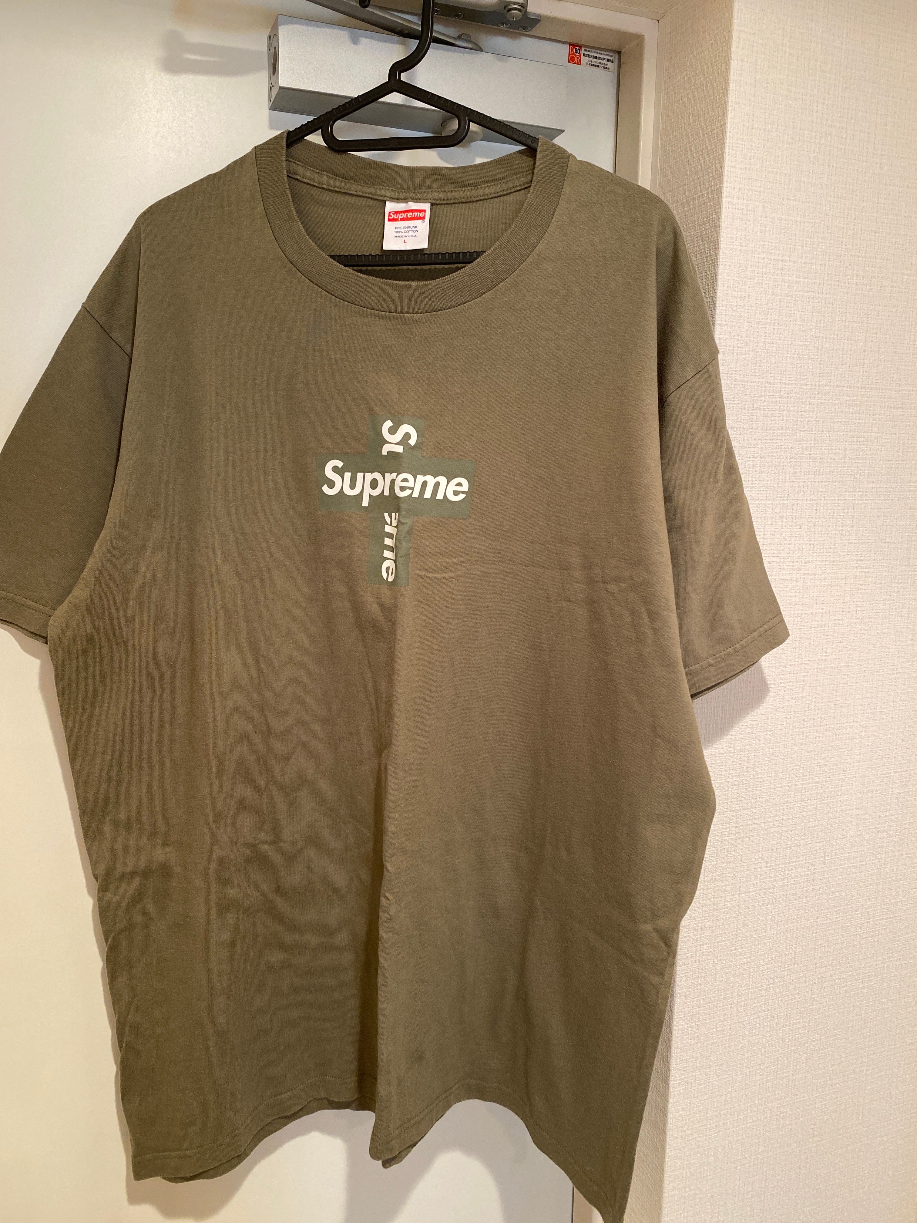 Supreme Cross Box Logo Tee "Olive"