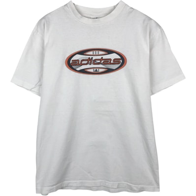 古着 アディダス adidas ロゴプリントTシャツ カナダ製 メンズM相当/eaa661054