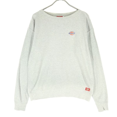 Dickies ディッキーズ ワンポイントロゴ ワッペン 長袖 Tシャツ S グレー ロンT