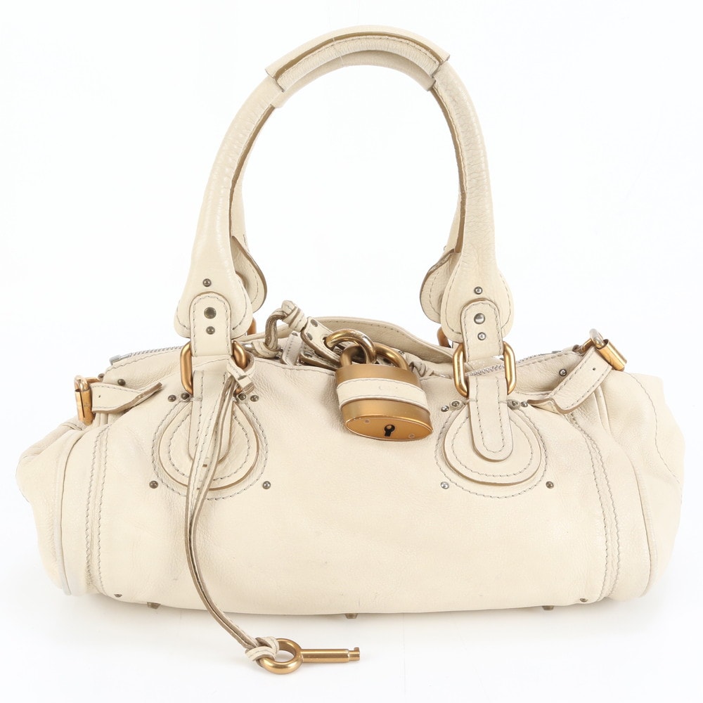 ■美品 クロエパディントン 南京錠 パドロックトート バッグ レザー