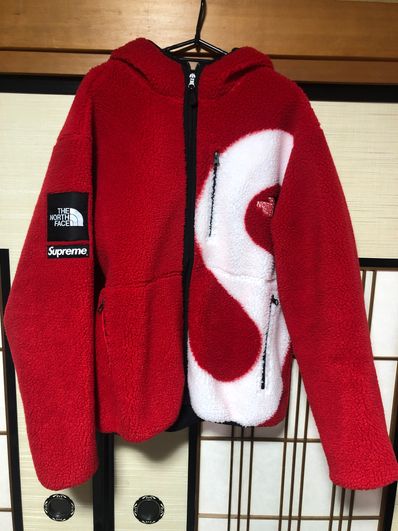 Supreme x The North Face S Logo Hooded Fleece Jacket "Red"