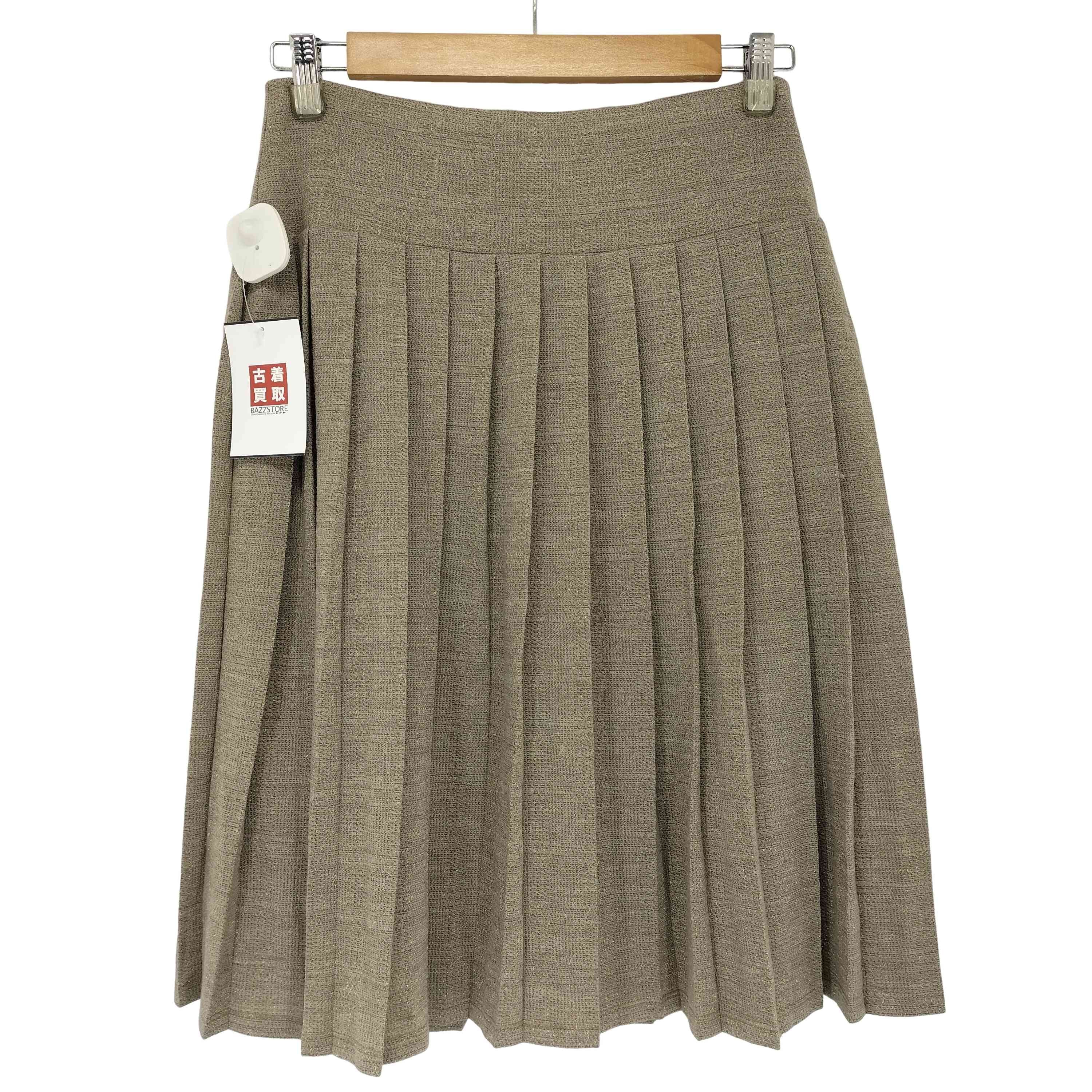 イタリア製 白タグ ラメ プリーツスカート【1141552111536】