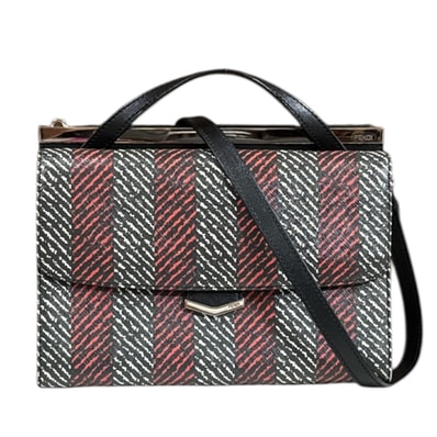 フェンディ デミジュール ショルダーバッグ レザー 8BT222 ブラック レディース FENDI 中古