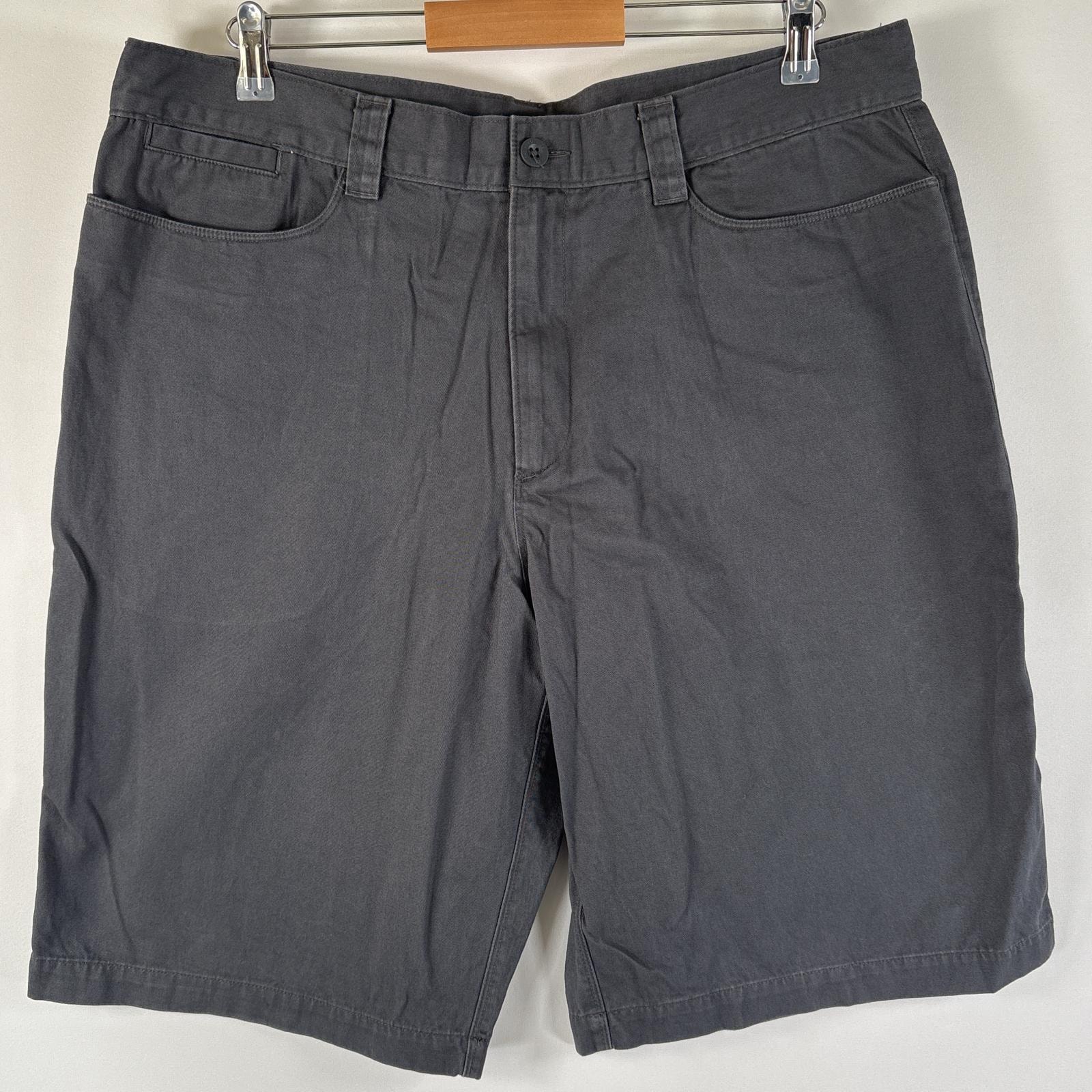 古着 ザ・ノースフェイス THE NORTH FACE ショートパンツ チノショーツ ハーフパンツ コインポケット ワンポイントロゴ w40  ダークグレー メンズ