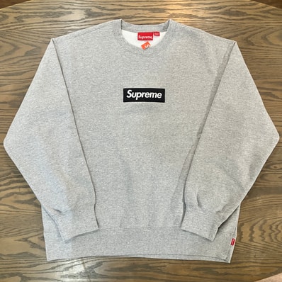 Supreme Box Logo Crewneck "Heather Grey" (22FW)