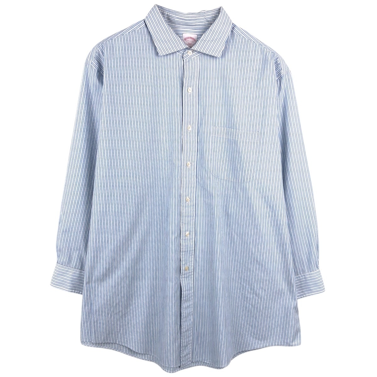 古着 ブルックスブラザーズ Brooks Brothers 346 ワイドカラー 長袖 ストライプシャツ メンズXXL相当/eaa663006