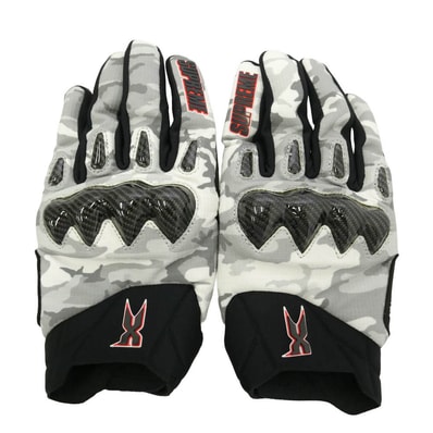 Supreme シュプリーム 25AW FW25A62-CMO-M × Fox Racing DMX Bomber Gloves フォックスレーシング ロゴ ボンバー グローブ 手袋 ブラック系 グレー系 M【極上美品】【中古】