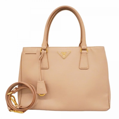 【6dd4628-k】プラダ ハンドバッグ サフィアーノ レザー ピンク ゴールド金具 2wayバッグ【中古】レディース