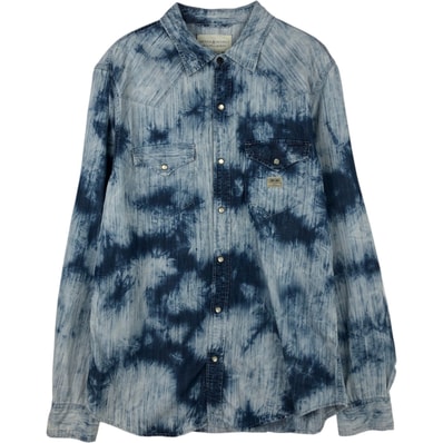 古着 ラルフローレン Ralph Lauren DENIM&SUPPLY デニム&サプライ タイダイ柄 長袖 ウエスタンシャツ メンズL相当/eaa477460