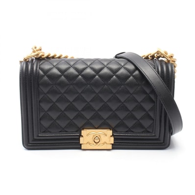 シャネル CHANEL ボーイシャネル ショルダーバッグ バッグ キャビアスキン(グレインドカーフ) レディース ブラック系 A67086 【中古】