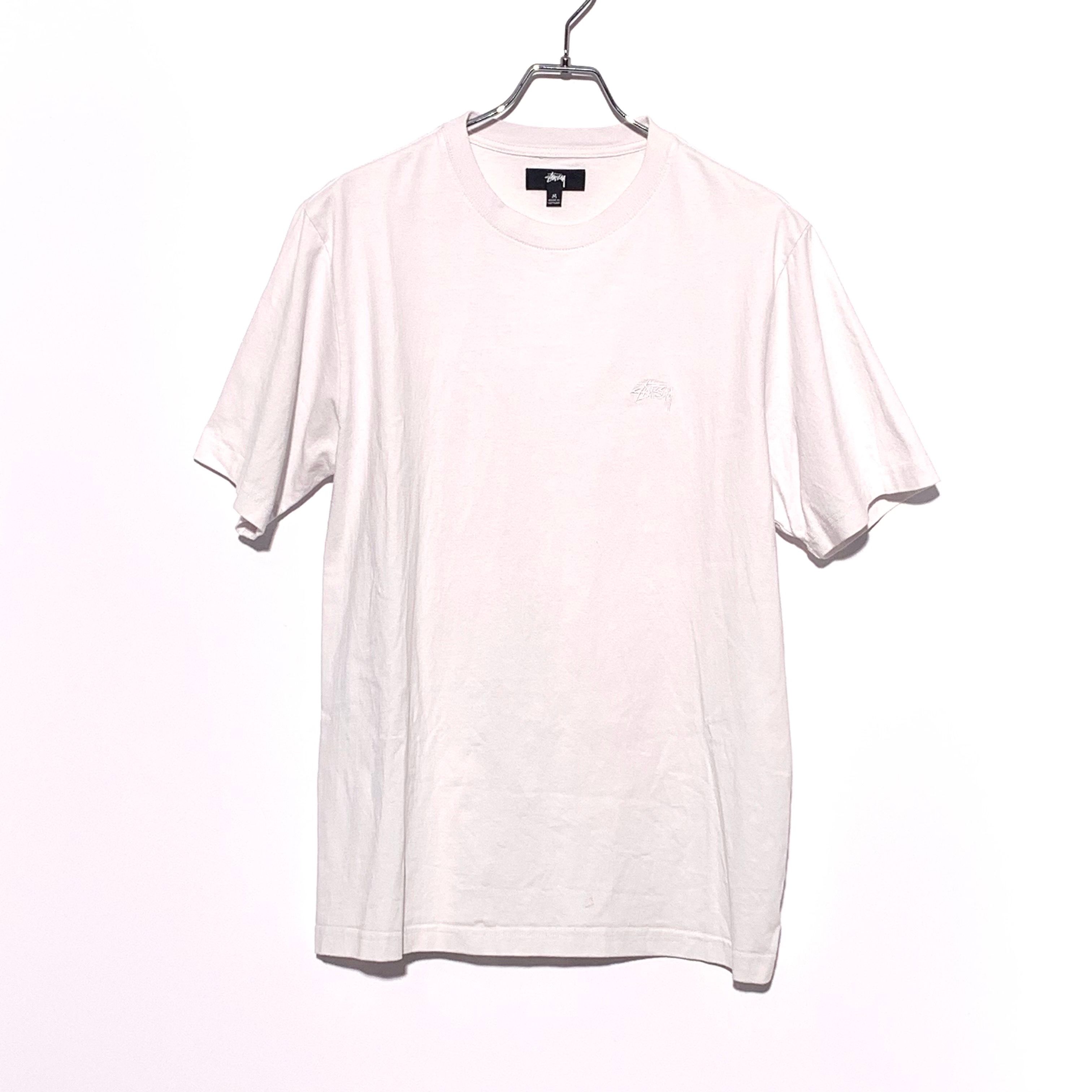 Stussy Stock Logo SS Crew "White"