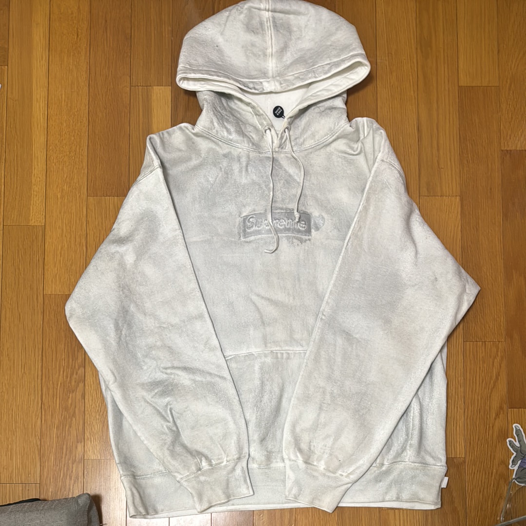 Supreme x MM6 Maison Margiela Foil Box Logo Hooded Sweatshirt "White"