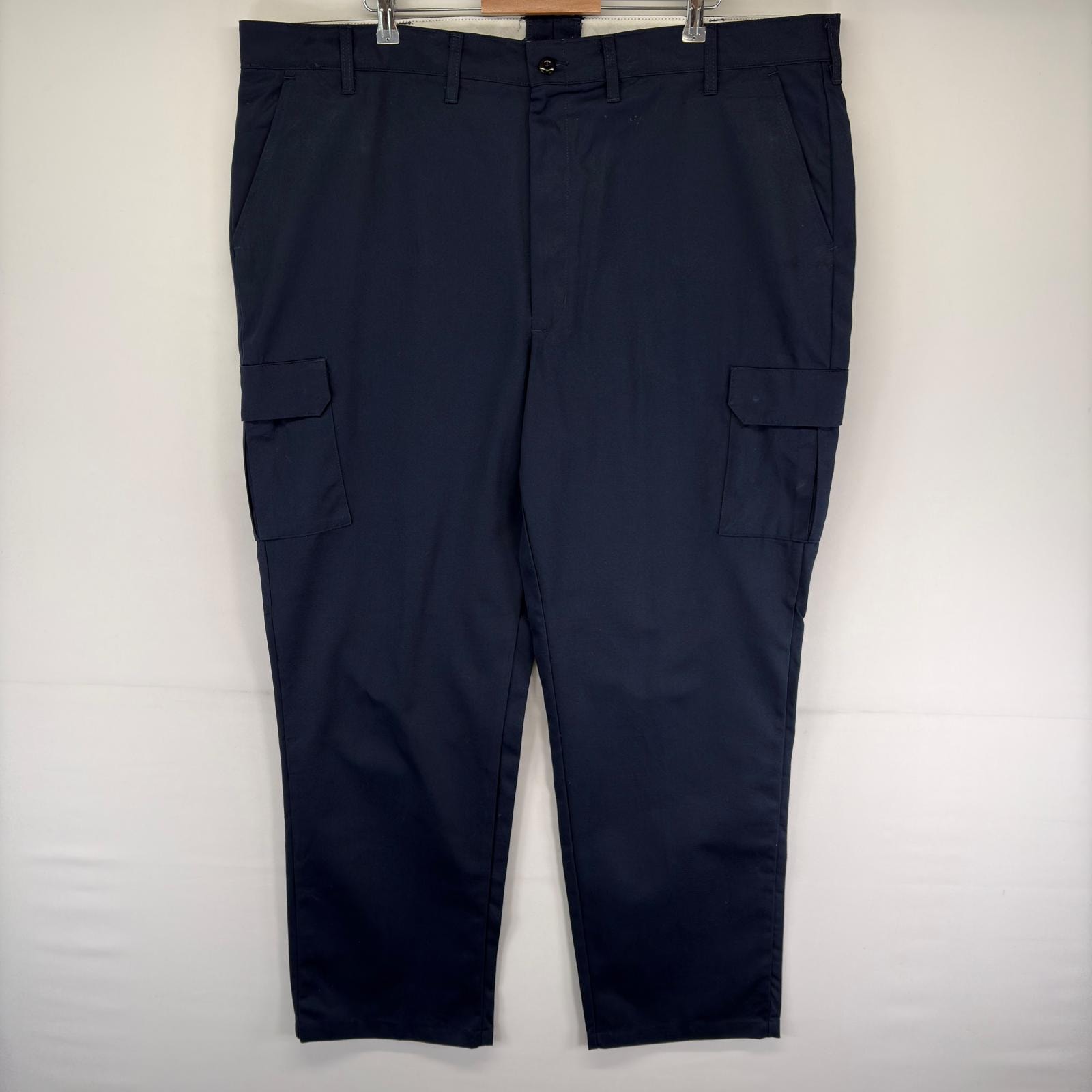 古着 レッドキャップ RED KAP パンツ ワーク カーゴ ワンポイント ジップフライ サイドポケット w48 L34  ネイビー系 メンズ
