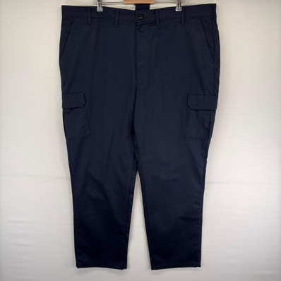古着 レッドキャップ RED KAP パンツ ワーク カーゴ ワンポイント ジップフライ サイドポケット w48 L34 ネイビー系 メンズ