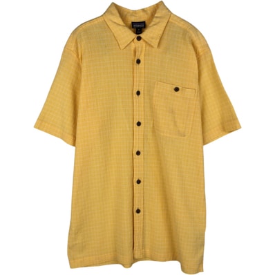 古着 パタゴニア Patagonia ORGANIC COTTON オーガニックコットン 52921SP20 楊柳クレープ 半袖 コットン チェックシャツ ボックスシャツ メンズM相当/eaa632789