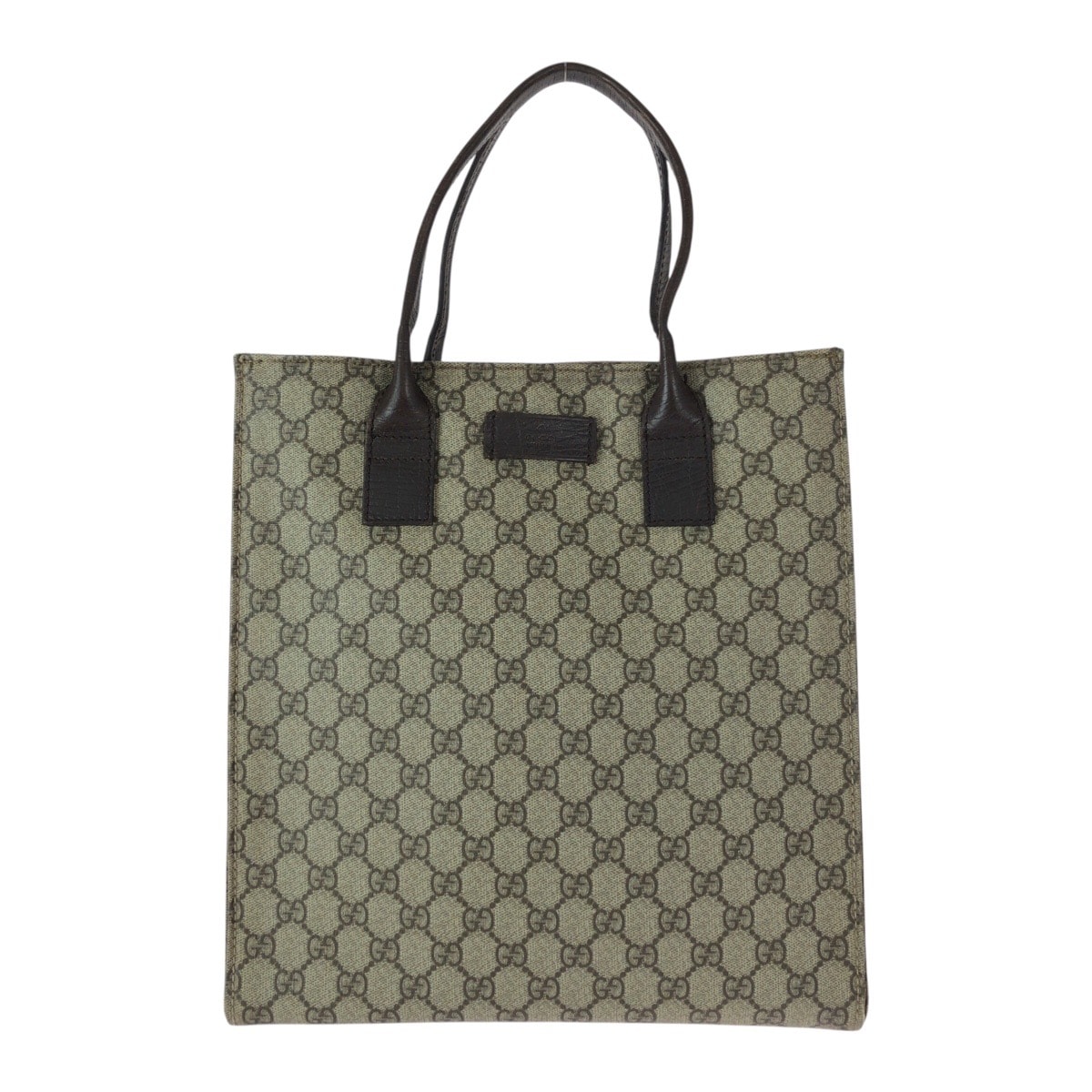 美品 GUCCI グッチ ベージュ ブラウン シルバー金具 GGスプリームキャンバス レザー/ トートバッグ ハンドバッグ 601310 【中古】