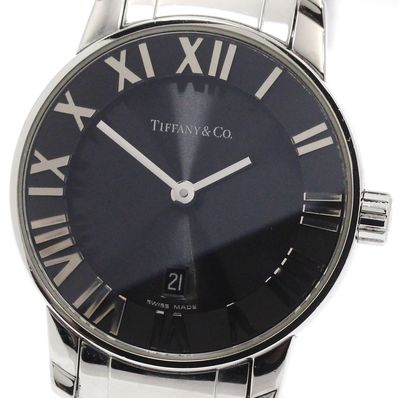 ★保 ティファニー アトラスドーム デイト クォーツ レディース 【中古】
