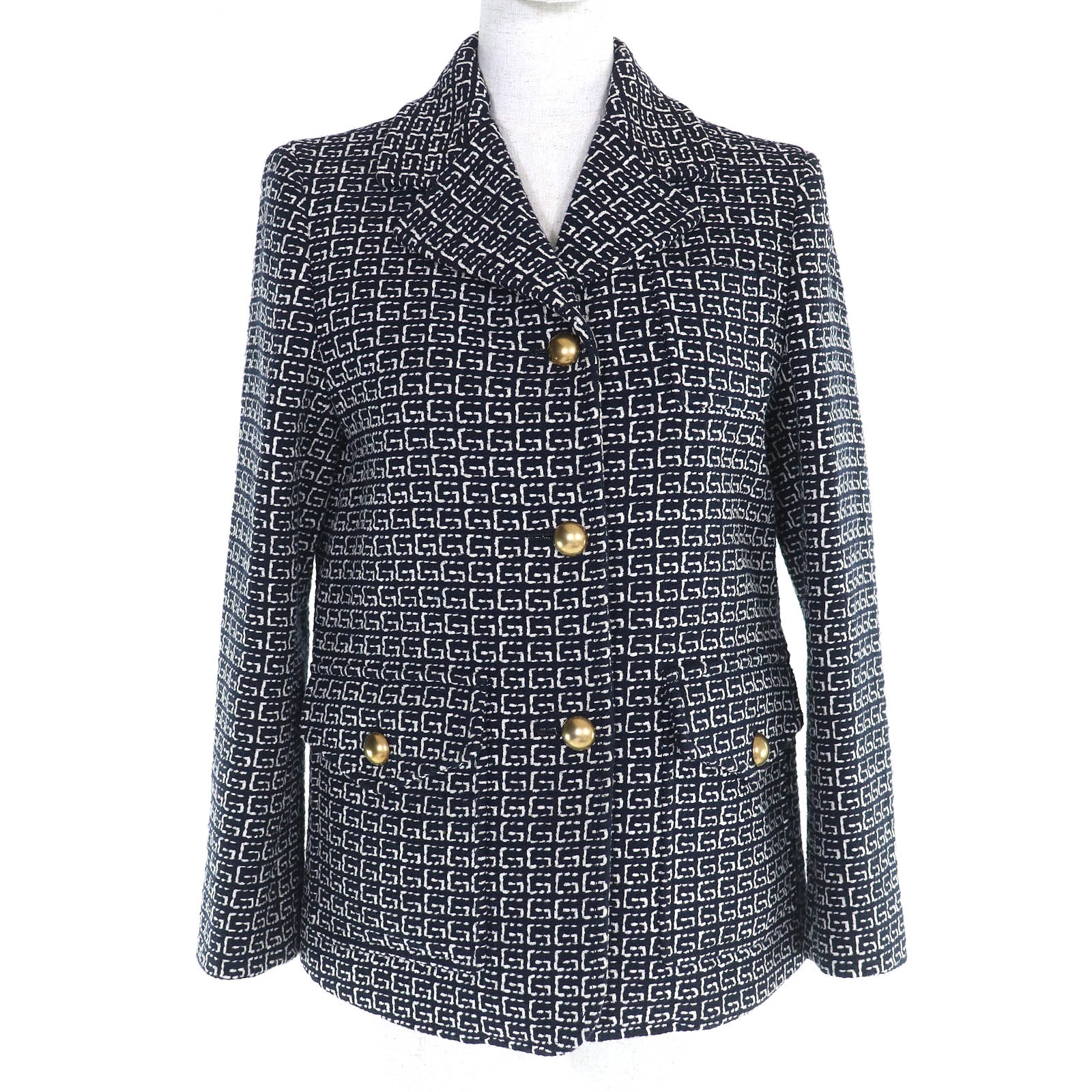 極美品 グッチ GG柄 シグネチャー ジャカード ジャケット 40 597810