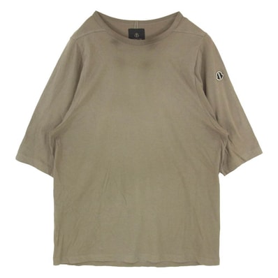 Rick Owens リックオウエンス MONCLER モンクレール J209N8C00002 MONCLER モンクレール CREWNECK SS T ロゴワッペン クルーネック 半袖 Tシャツ カットソー カーキ系 XS【中古】
