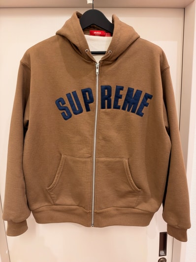 Supreme Arc Thermal Lined Zip Up Hooded Sweatshirt (25AW) "Brown"