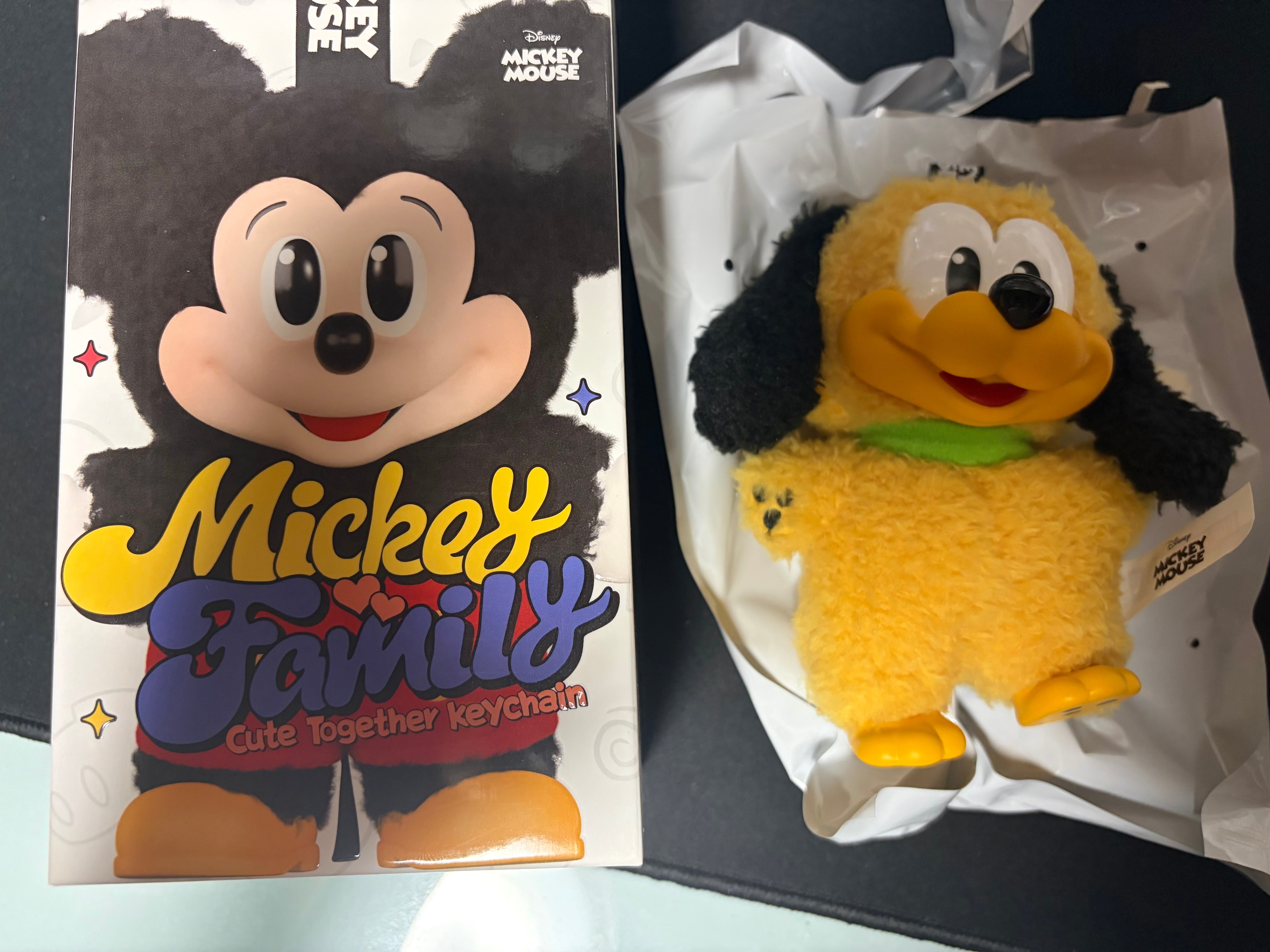 POP MART DISNEY Mickey Family Cute Together Series Plush Keychain Pluto
