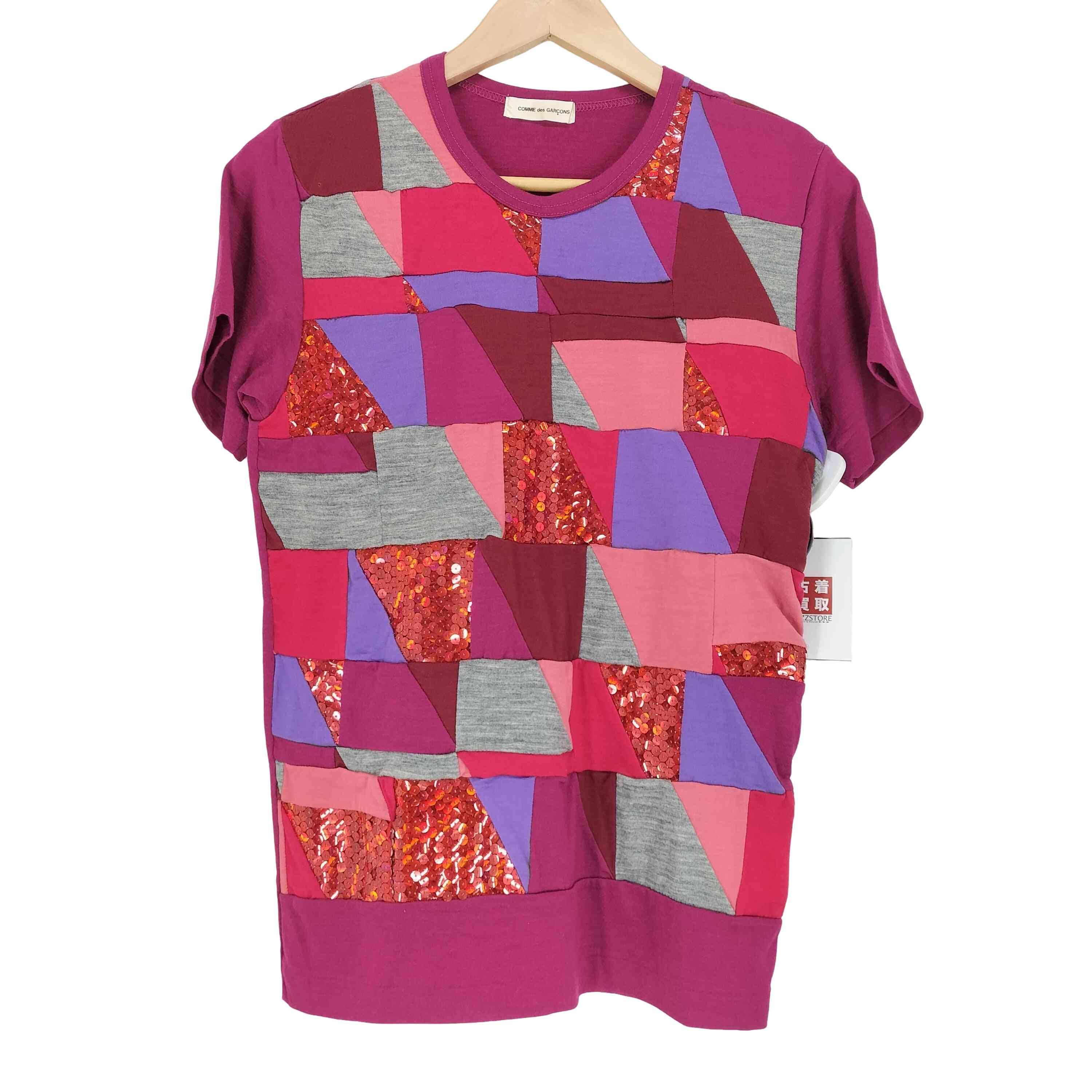 AD1999 ゴブラン期 スパンコールパッチワークTシャツ【1139140990397】