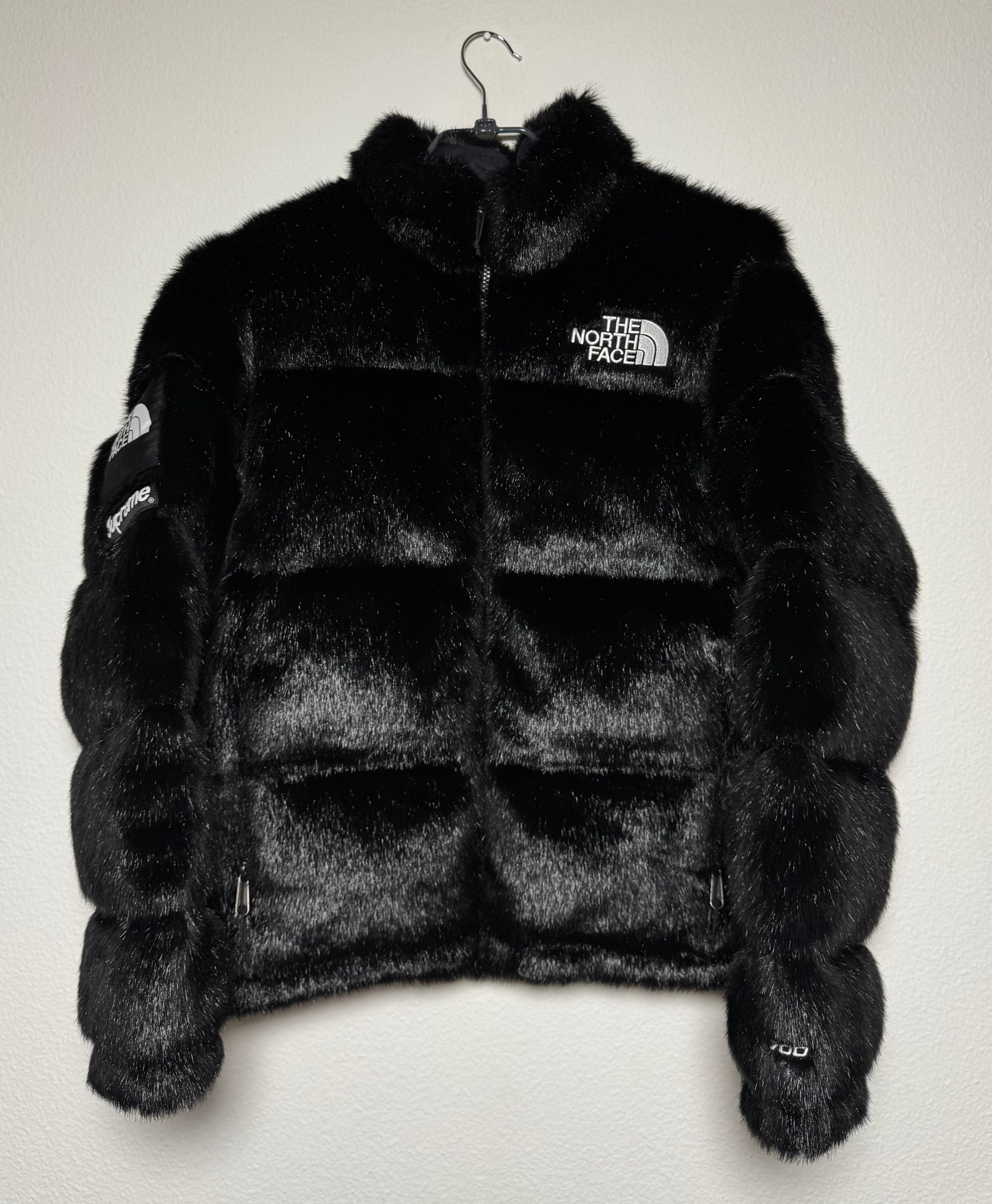 Supreme x The North Face Faux Fur Nuptse Jacket "Black"