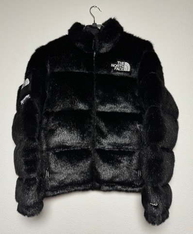 Supreme x The North Face Faux Fur Nuptse Jacket "Black"